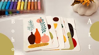 Easy 15 plus Boho And Doodle Art idea for beginners  Abstract with Ohuhu markers pen [upl. by Ernald400]