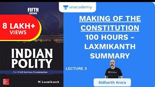 L3 Making of The Constitution  100Hour  Laxmikanth Summary  UPSC CSEIAS 2020  Sidharth Arora [upl. by Ellebasi]