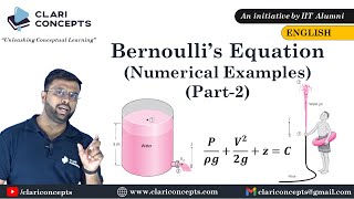 Numerical Examples on Bernoullis Equation Part2  Fluid Mechanics [upl. by Ellicec607]