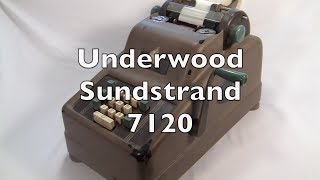 Underwood Sundstrand Adding Machine 7120 Review  HowTo [upl. by Oicaroh]