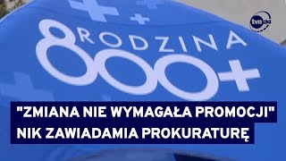 Promocja świadczenia czy polityków PiS NIK zawiadamia prokuraturę ws quotpikników 800quot TVN24 [upl. by Ashling89]