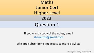 2023 JC HL Question 1 [upl. by Phenice]