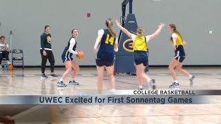 UWEC excited for first Sonnentag Event Center basketball games [upl. by Rickart]