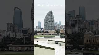 Heydar Aliyev Center and I Love Baku sign azerbaycan baku travel tourism [upl. by Paine]