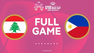 Lebanon v Philippines  Full Basketball Game  FIBA U18 Womens Asia Cup 2024  Div B  Group Phase [upl. by Angil]