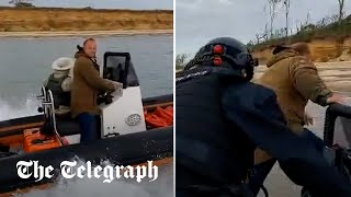 Cocaine smugglers jump off boat during dramatic police chase in Suffolk [upl. by Agn]