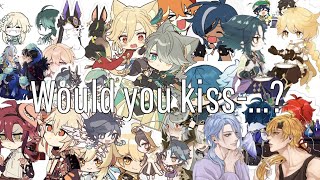 Asking genshin ships quotWould you kissquot Part 1 💋❤️ [upl. by Maggee974]