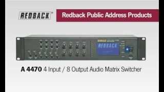 A 4470 Redback 4 Input8 Output Audio Matrix Switcher [upl. by Coreen]