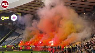 PYRO STOPS GAME  Motherwell vs Rangers delayed due to Pyro display [upl. by Alleacim]