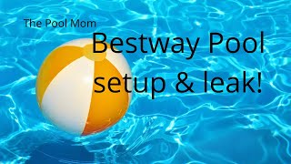 Bestway Pool from Costco  Setup amp leak [upl. by Aracot]