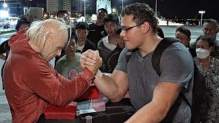 Can You Beat This Old Man at ARM WRESTLING  50 [upl. by Ellehsat]