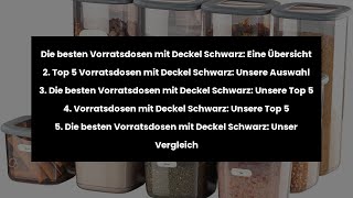 VORRATSDOSEN MIT DECKEL SCHWARZ [upl. by Ztnaj]