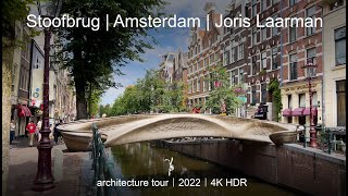 Stoofbrug  Amsterdam  Joris Laarman  MX3D  Modern architecture tour  walking tour  4K HDR [upl. by Leavelle843]