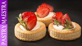 Chantilly and Strawberry VolauVents  Pastry Maestra [upl. by Chow951]