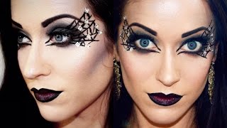 Gothic Glam quotWitch Couturequot Halloween Makeup Tutorial [upl. by Litman]