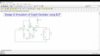 Colpitt oscillator using transistor  Design and Simulation in TINATI [upl. by Fantasia468]