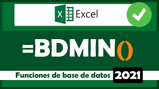 Encontrar el Mayor y Menor Valor a Travéz de Criterios Función BDMÁX y BDMÍN en Excel [upl. by Coleville]