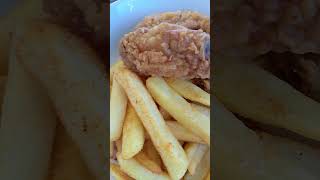 Seasoned fries with chicken wingsfavoriteytshortsukyummytasty enjoyeathomemadeamericafood [upl. by Nauqes26]