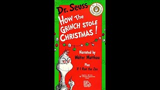 Dr Seuss Video Classics How the Grinch Stole Christmas plus If I Ran the Zoo 1992 VHS [upl. by Klarrisa]