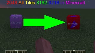 2048 All Tiles 81929216 in Minecraft [upl. by Lankton]