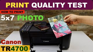 Canon Pixma TR4700 4720 4722 4723 4750i 4751i Print Quality Test  How To Print 5x7 Photos [upl. by Field]