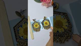 Resin Earings ✨️ 💕 diy earrings resinearrings resinjewellery viralshort shorts [upl. by Nomael235]