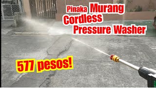 Pinaka Murang Cordless Pressure Washer actual unnboxing and Testing  SD Outdoor [upl. by Enovahs47]