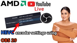 HEVC encoder settings for Youtube streaming using OBS 29  How to stream with HEVCH265 codec [upl. by Anitsenre]