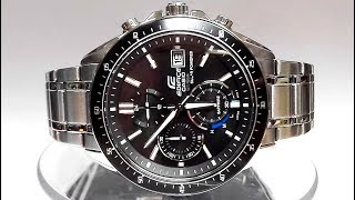 Casio Edifice EFSS510D1AV Saphire Solar powered watch video 2018 [upl. by Econah]