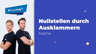 Nullstellen durch Ausklammern berechnen StudyHelp [upl. by Anayad486]