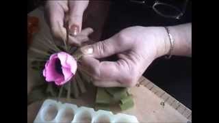 Fiori di carta crespa  Crepe paper flowers Anemone  Anemone  Ветреница [upl. by Glynas]