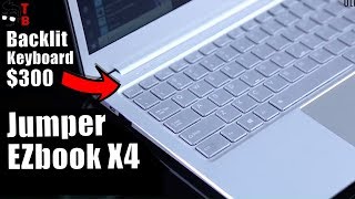 JUMPER EZbook X4 Budget Backlit Keyboard Laptop Handson Preview [upl. by Akyeluz]