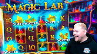 CRAZY LAST SPIN New Slot MAGIC LAB From Netent BIG SLOT WIN [upl. by Schweiker833]