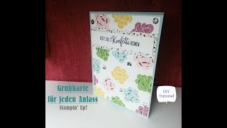 Grußkarte für jeden Anlass  FrühjahrSommerkatalog  Stampin Up  DIY  Tutorial [upl. by Llenyr]