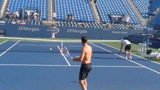 Michael Llodra and his son play tennis [upl. by Freya]