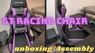 Unboxing and Assembly of The GTRACING Gaming  Office Chair Purple [upl. by Nimsaj781]