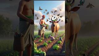 Poor farmer and his cawfarming farmer shorts funny disney viralvideo viralshorts viral [upl. by Goff]