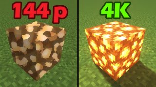 minecraft 144p vs 240p vs 360p vs 480p vs 720p vs 1080p vs 2k vs 4k [upl. by Avlasor]