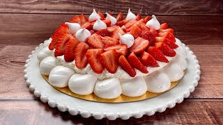 Faire une pavlova à la meringue française  recette facile [upl. by Intirb]