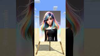 HELP Herobrine Draw RAINBOW GIRL Challenge Bones  Imagine Dragons minecraftanimation [upl. by Sivert132]