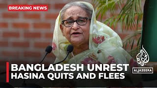 Bangladesh PM Hasina has resigned and left the country Reports [upl. by Surovy]