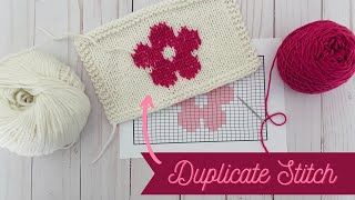 How to Create Duplicate Stitch in Knitting [upl. by Obala]