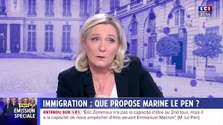 IMMIGRATION  QUE PROPOSE MARINE LE PEN [upl. by Sibell]