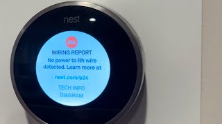 WHY DOES MY NEST THERMOSTAT READ NO POWER TO RH WIRE DETECTED [upl. by Zillah]