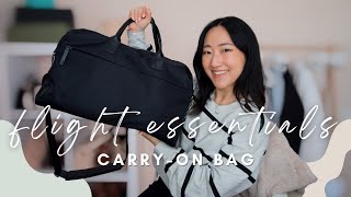 WHAT’S IN MY CARRY ON BAG personal items i bring on every flight ✈️ JULY carry all weekender bag [upl. by Ahseenat]