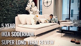 IKEA Söderhamn Sofa Review 5 YEAR SUPER LONG TERM [upl. by Nohsreg]