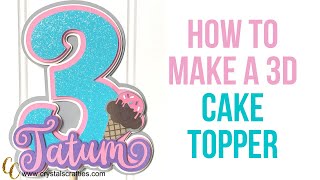 How to make a 3D cake topper [upl. by Adelina978]