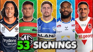 ALL 53 CONFIRMED NRL 2025 OFFSEASON SIGNINGS [upl. by Noraed]