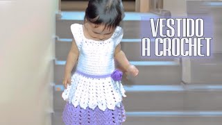 VESTIDO A CROCHET PARA NIÑAS paso a paso ✅ [upl. by Engel]