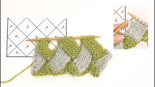 How to knit entrelac on straight needles [upl. by Ynots196]